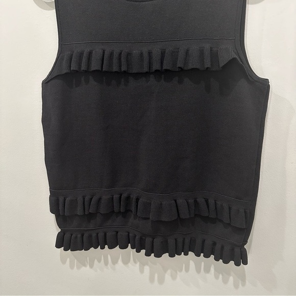Ann Taylor Ruffle Knit Black Top - Picture 5 of 11